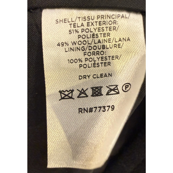 NEW ANN TAYLOR BLACK PETITE DOUBLE BREASTED DOLMAN SLEEVE COAT SZ MP - Picture 7 of 8